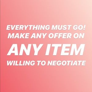 MAKE AN OFFER ON ANYTHING, SUPER FLEXIBLE